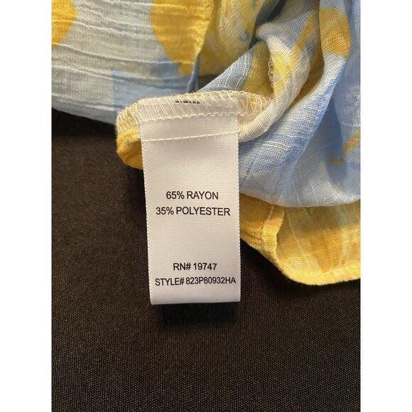 Counterparts Womens Multicolor Floral top Blouse Boho Sz S cottagecore Sheer - Picture 6 of 7